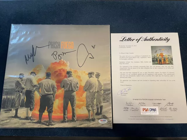 Phish Band Signed Autograph Album Vinyl Record - Fuego Trey Anastasio Mike Page