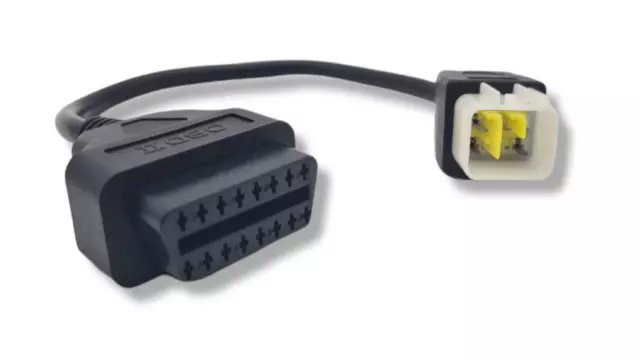 Adapter für KSR Brixton Benelli Kawasaki Delphi ECU 6 Pin OBD zu OBD2 Bike #D17