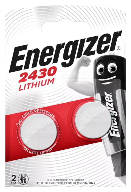 30 x Energizer CR2430 - 15 x 2er Blister 3V Lithium Batterie Knopfzelle 320mAh