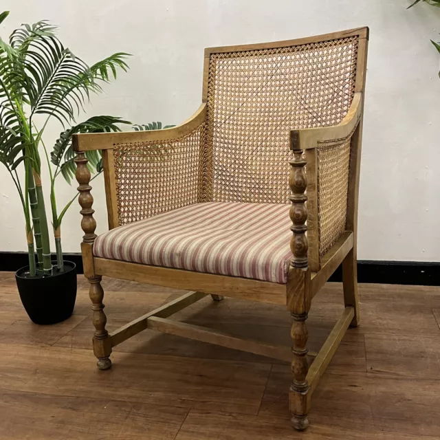 Vintage rattan/cane Bergere chair