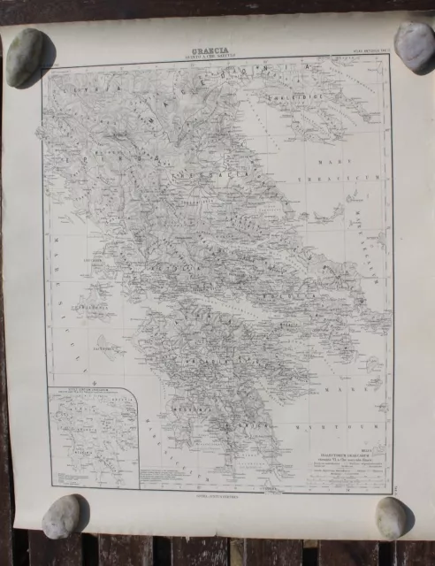 1777 Geographic Map Greece 1863 Map Atlas CD Antiquus