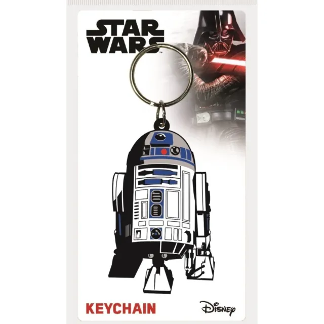 Star Wars RK38344C R2-D2 Licenced Rubber Keychain Keyring