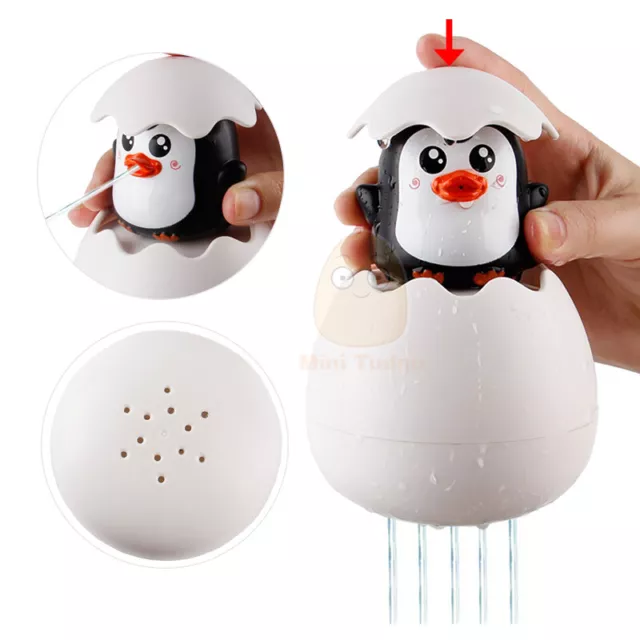 Pop-up Egg Baby Bath Toys for Kids Water Spray Sprinkler Bathtub Accessories Toy