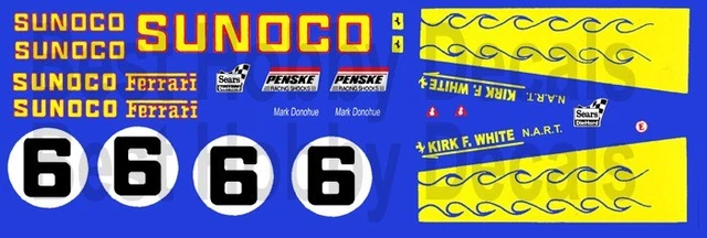 86 Dick Brown Sunoco 1971 Camaro 1/64th HO Scale Slot Car Decals 86 Dick Brown Sunoco 1971 Camaro 1/64th HO Scale Slot Car Decals