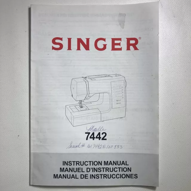 Genuine Singer 7442 Instruction Manual OEM 2005