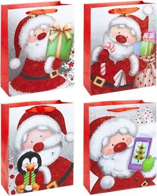 3 x Medium Large X Large Christmas Gift Bags Wrapping Party Bag Xmas Bags
