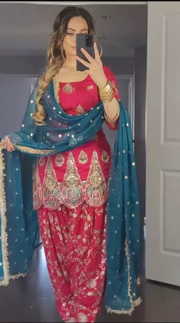 Dhoti Top Salwar Kameez Wear Dress Bollywood Suit Pakistani Indian Wedding