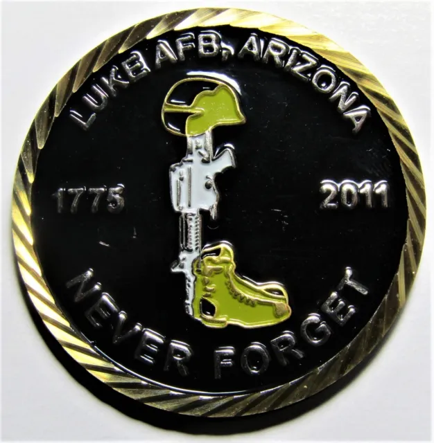 2011 Luke AFB Arizona Never Forget Bulk Fuel Company Challenge Coin Token Medal