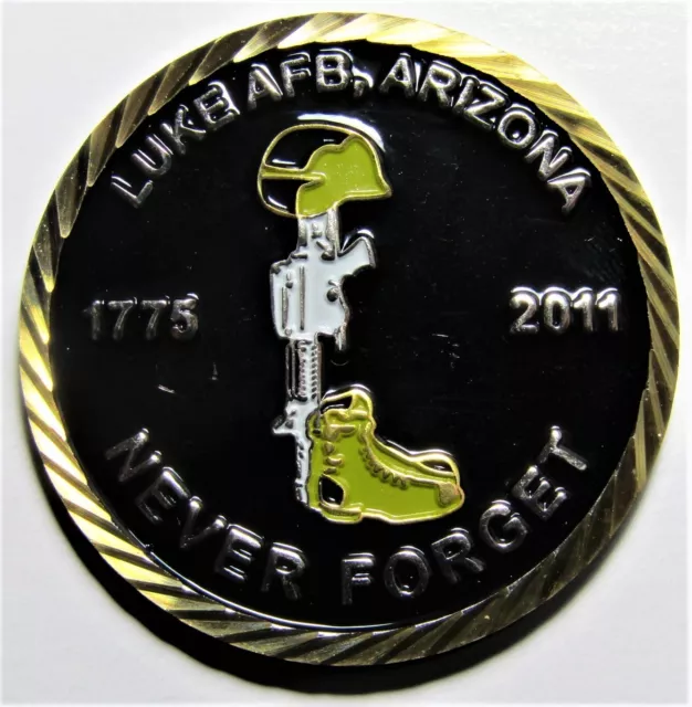 2011 Luke AFB Arizona Never Forget Bulk Fuel Company Challenge Coin Token Medal 2011 Luke AFB Arizona Never Forget Bulk Fuel Company Challenge Coin Token Medal