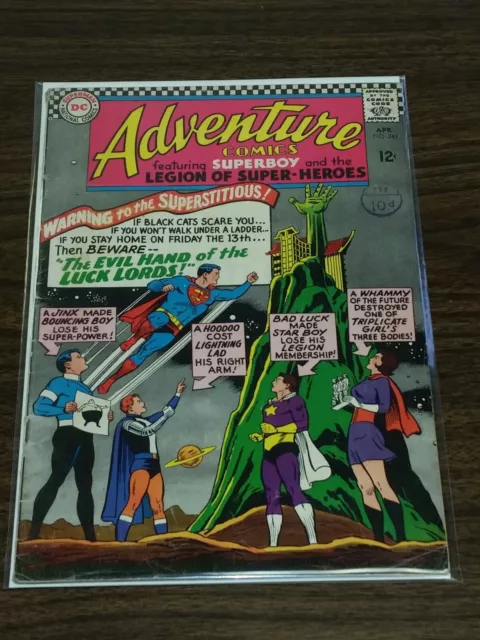 Adventure Comics #343 Vg+ (4.5) April 1966 Superboy Dc Comics *