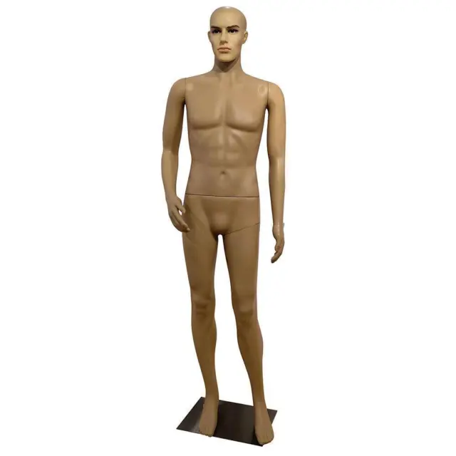 Male Full Body Realistic Mannequin Display Head Turns Dress Form w/Base 185cm