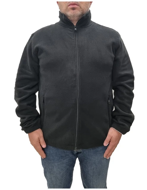 Felpa taglie forti uomo cardigan giacca in pile con zip LEDRO no Maxfort