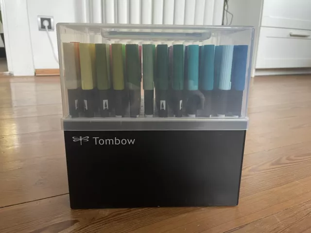 Tombow ABT Dual Brush Pen Stiftbox mit 107 Farben + 1 Blender 2 Farben doppelt