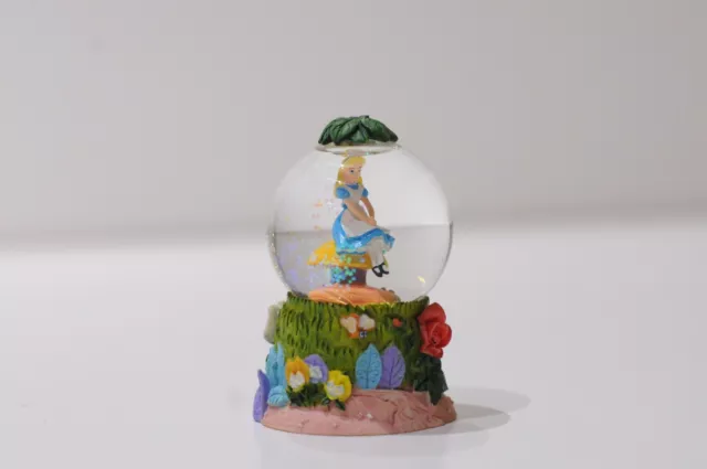 Disney Alice In Wonderland Fifthieth Year Mini Snow Globe Alice