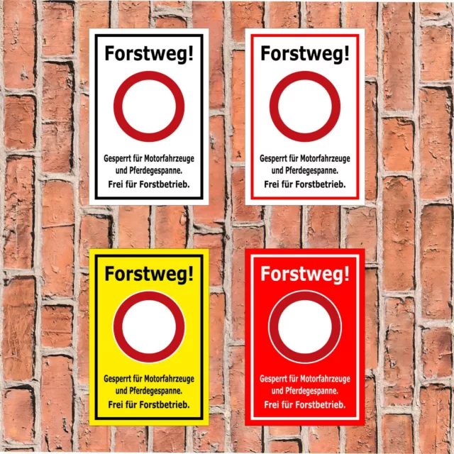 Schild Forstweg Gesperrt für Motorfahrzeuge - in 4 Größen Wald Forst S00359-028