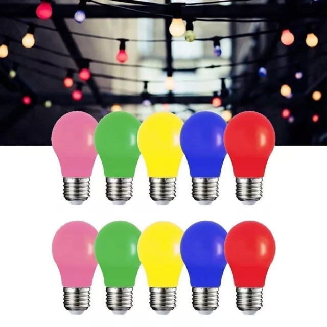 10*Farbige LED Birnen Birnenform 5W,E27 Gemischt Rot Gelb Grün Outdoor-Dekor