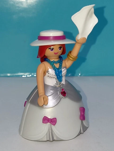 Figurine Playmobil Femme Baigneuse Avec Jupe Et Sac - Occasion Très Bon état