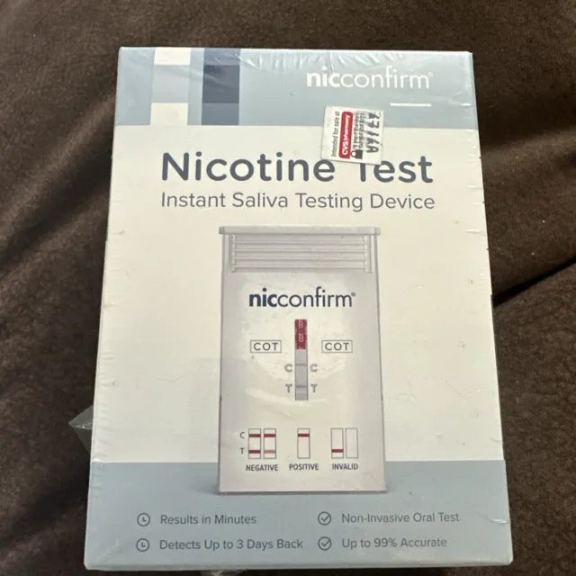 Dispositivo de prueba instantánea de saliva de prueba de nicotina - expiración 2028