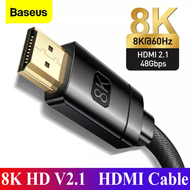 Baseus 8K 4K Premium HDMI-compatible to HD V2.1 3D Cable 48Gbps Digital Cable