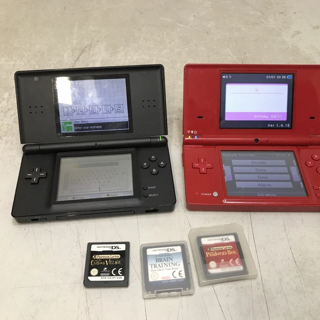 Nintendo Dsi and Ds Lite Games Console Job Lot Bundle brain training
