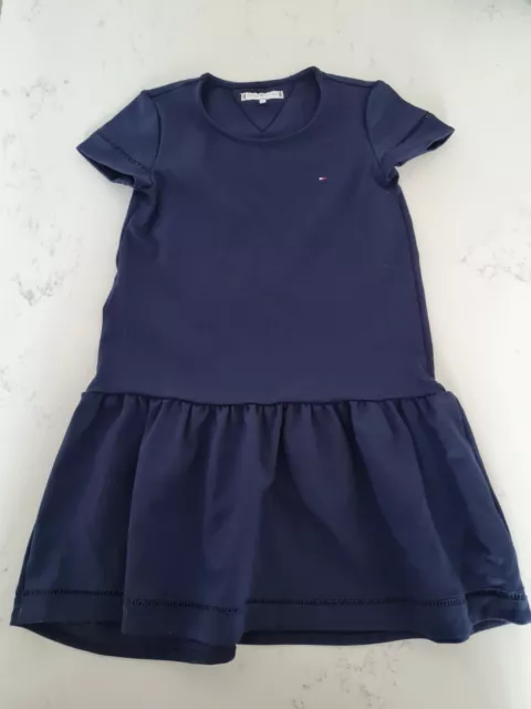 Tommy Hilfiger Girls Summer Dress Spring Navy Blue Vgc Age 8-9 Years 128cm 7 Yea