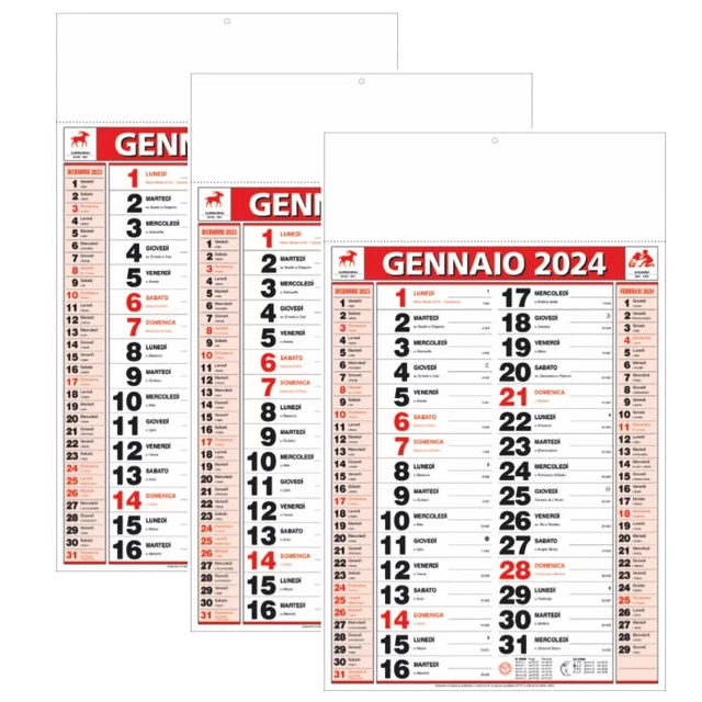 3 Pezzi Calendario Da Muro 2026 Olandese Con Note E Numeri Grandi - 3x - Foto 4