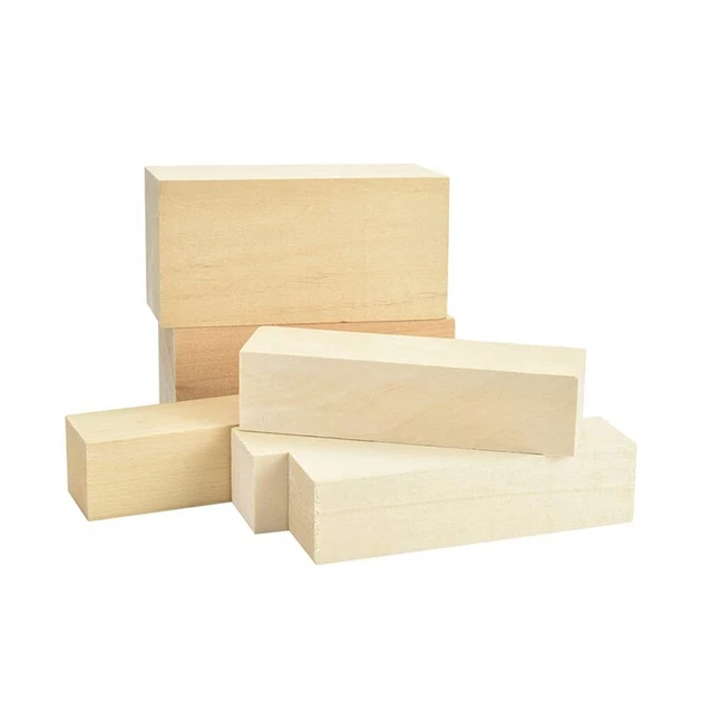 Madera en blanco natural para tallar madera de madera de madera para tallar bloques de madera Unt P9U3