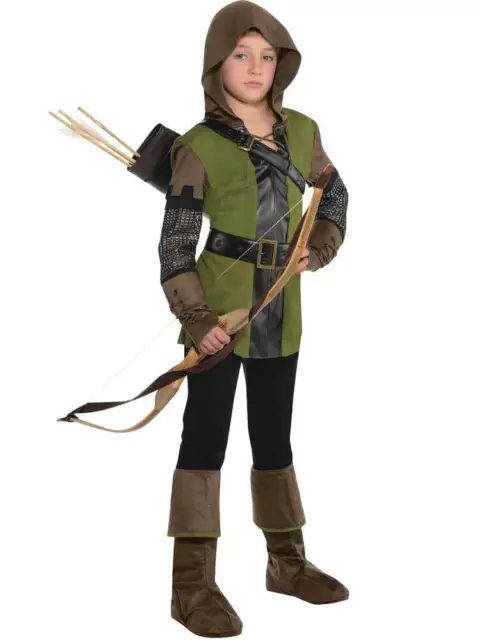 Child Boys Teen Prince Of Thieves Robin Hood Fancy Dress Costume Book Day Kids