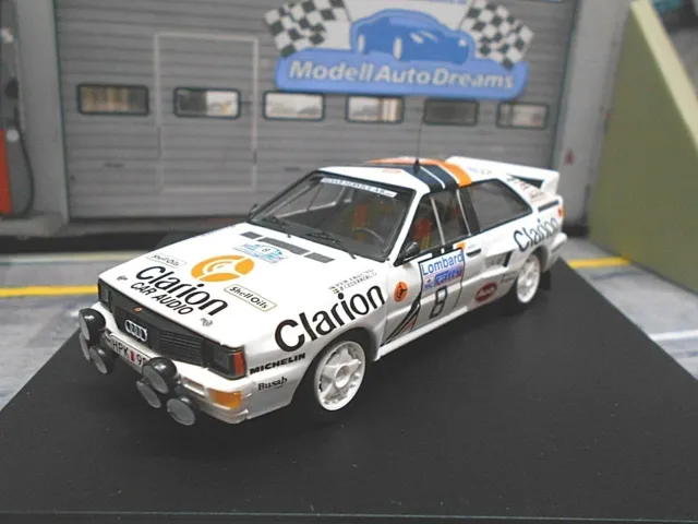 AUDI Quattro GrB Rallye RAC GB 1985 #8 Eklund Cederberg Clarion 4th Trofeu 1:43