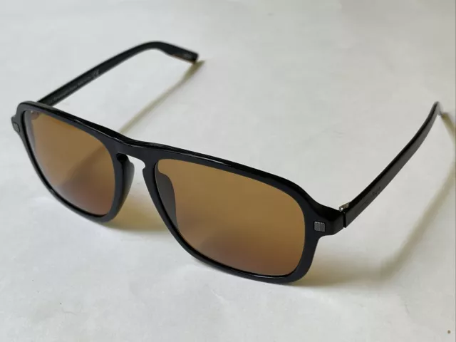 New Ermenegildo Zegna EZ0170/S 01E Black/Brown Sunglasses Zeiss 58-18-140