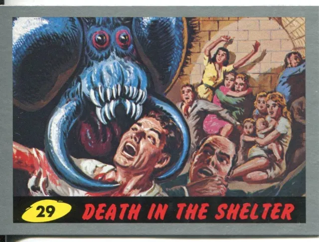 Mars Attacks Heritage Silver Parallel Base Card #29    Death in the Shelter