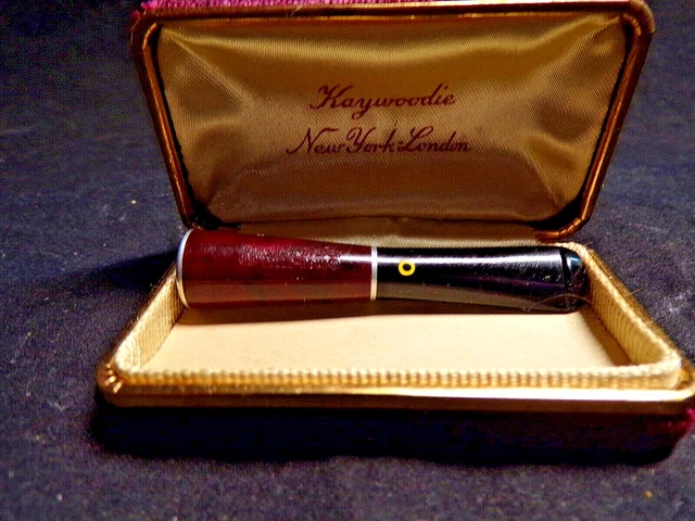 🔴UNSMOKED YELLO-BOLE CIGARETTE Holder in a Kaywoodie Velvet Case! -D 🔴UNSMOKED YELLO-BOLE CIGARETTE Holder in a Kaywoodie Velvet Case! -D
