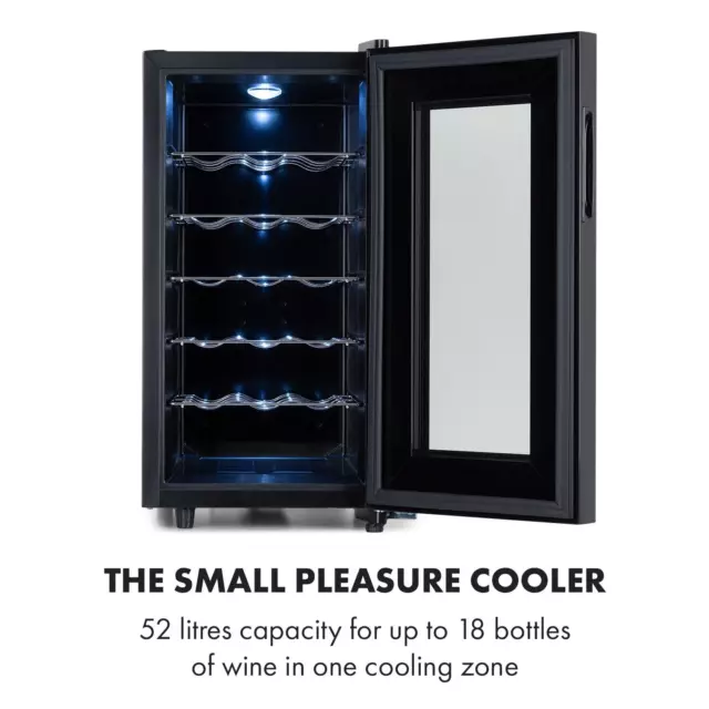 Wine Cooler Fridge Drinks Chiller 18 Bottles 52 Litres Counter Top SingleZone 3