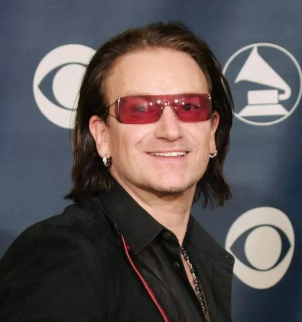 Bono with best sale sunglasses