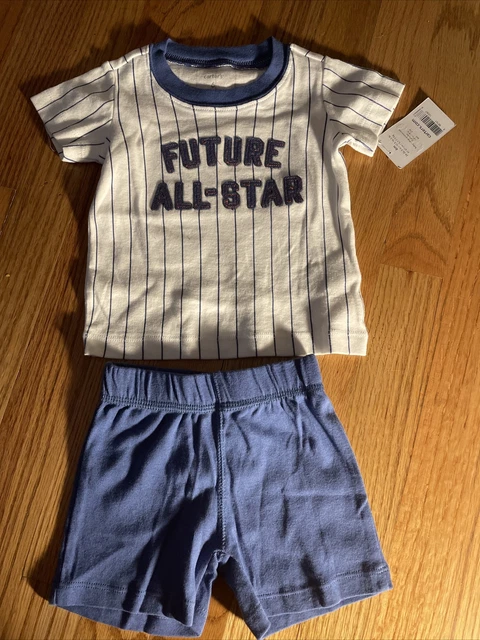 Infant Boy CARTERS Two-Piece Short Set "Future All Star" Size 6 Months NWT