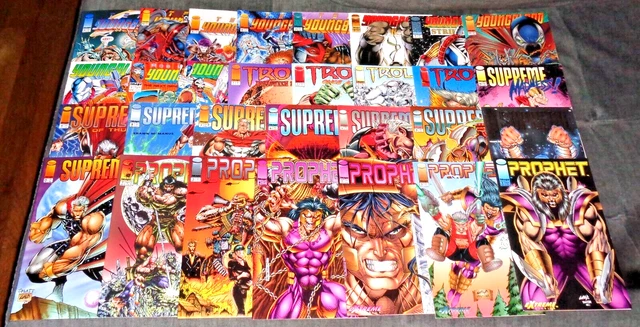 ROB LIEFELD comic book (LOT OF 30) PROPHET, SUPREME, YOUNGBLOOD # 1'S (C-79)
