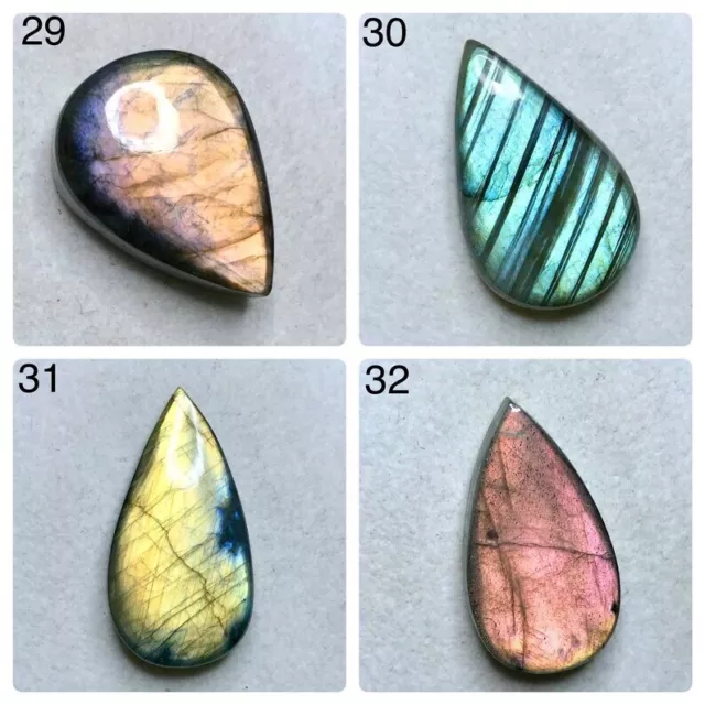 Trending ! Natural Multi Fire Labradorite Cabochon Loose Gemstone Top  AAA+ 44