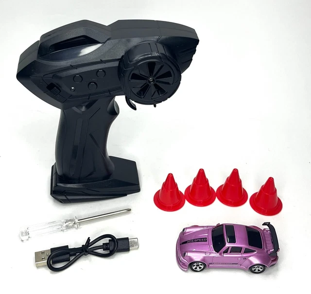 Purple Rtr Light 1/64 LIGHT PURPLE Porsche Carrera RTR Mini RC Drift 4WD with Gyro 2 ...