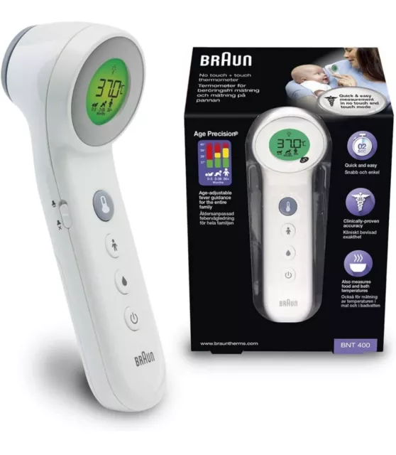 Braun No touch + touch Thermometer mit Age Precision, BNT400