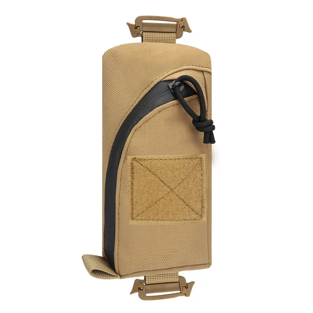 (Khaki)Military Survival Emergency Bag Safe Oxford Cloth Simple Carrying Wear