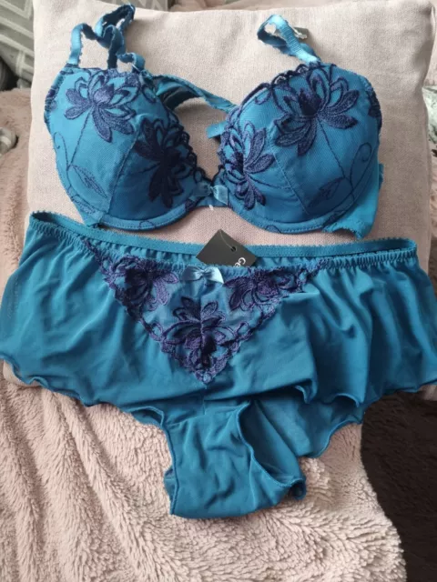 WOMENS LADIES  George bra & knickers set  BRA SIZE 34 b & 14   NEW BNWT