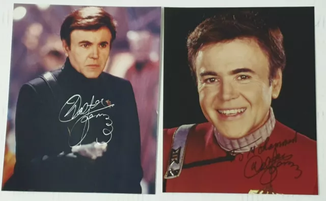Two Photos of Walter Koenig Personally Signed/Autographed Photo from Conventions