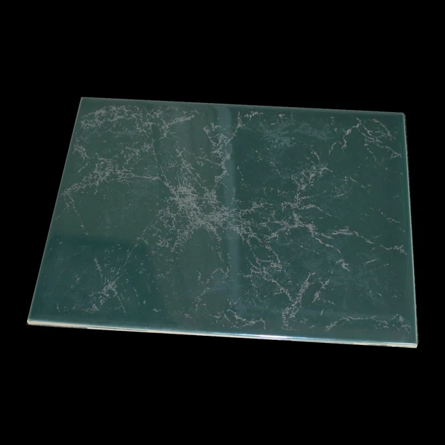 6x8 Tile Ceramic Marbleized Green Glossy Bathroom Bath Vintage Border Wall 1 pc