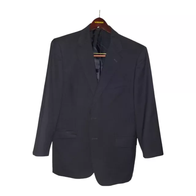 Joseph Abboud 100% Lightweight Wool Black Sport Coat Size 42 Short