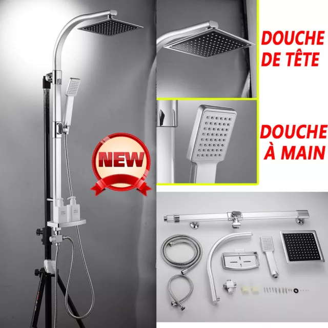 Robinet Système de Douche Encastré Mural Douchette Colonne Chromé Douche