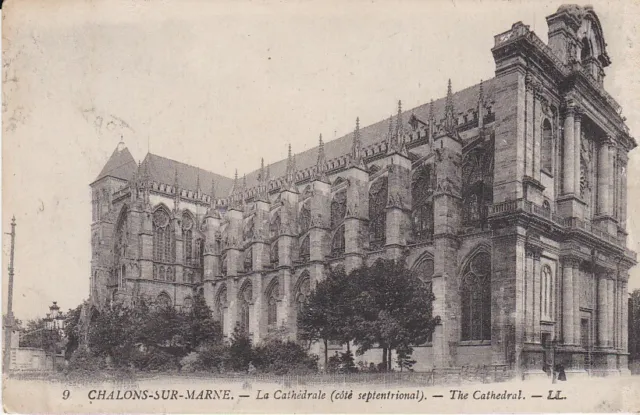 Cpa Chalons Sur Marne La Cathedrale