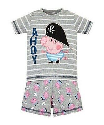 NEW Mothercare 2-3 years Peppa Pig George boys shortie pyjamas set Fast Dispatch
