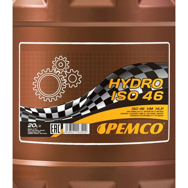PEMCO 20 Litri Olio Idraulico Idro ISO 46 DIN 51524-2 AFNOR - Foto 4
