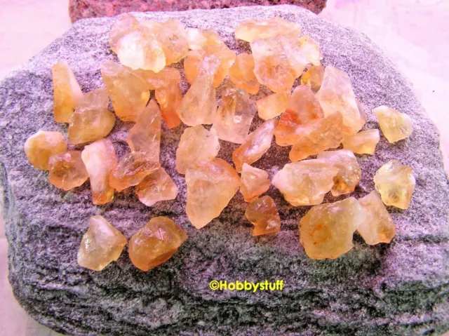 Brazil Yellow Citrine Gemstone Cabbing Rough Rock to Tumble  1/2 Pound 3