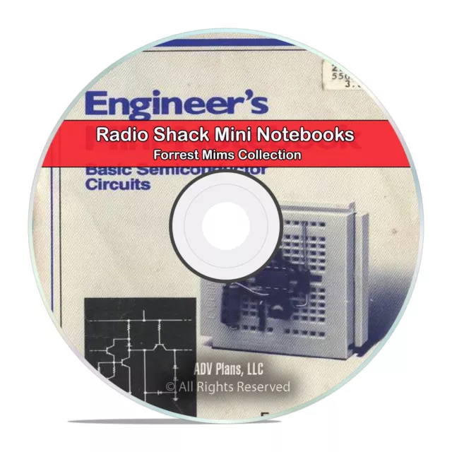 Forrest Mims, RadioShack Engineer's Mini Notebooks Learning Books CD DVD H47